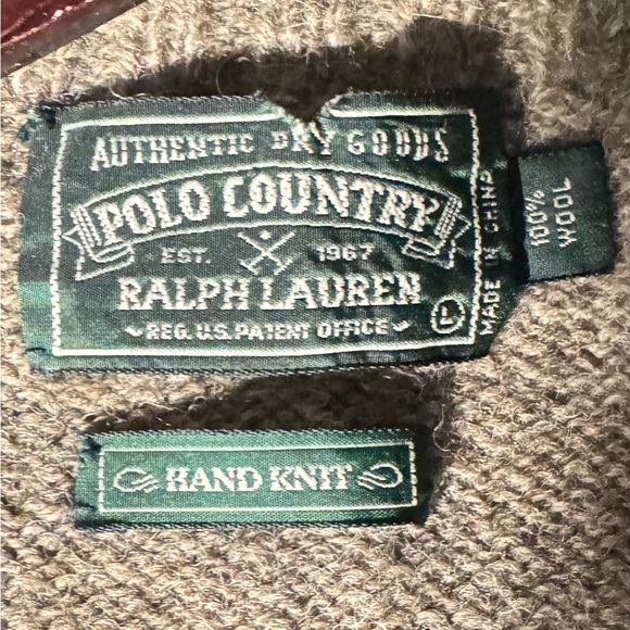 Ralph Lauren Hand Knit Vest in Blue and Tan - Picture 5 of 7